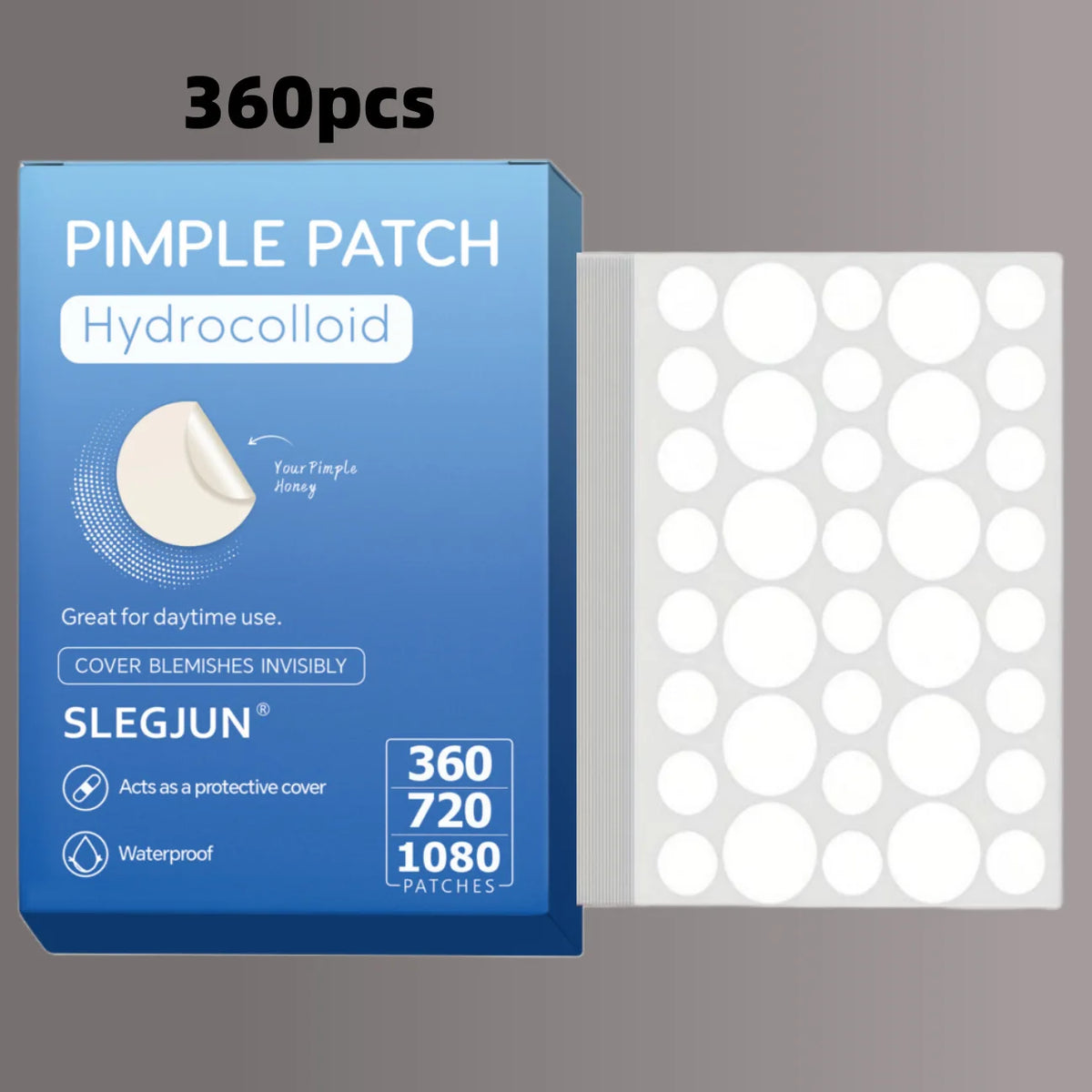 200/400/800 Pieces Hydrocolloid Acne Patches - Invisible, High-Quality Pimple Stickers with Salicylic Acid & Tea Tree HIP clear