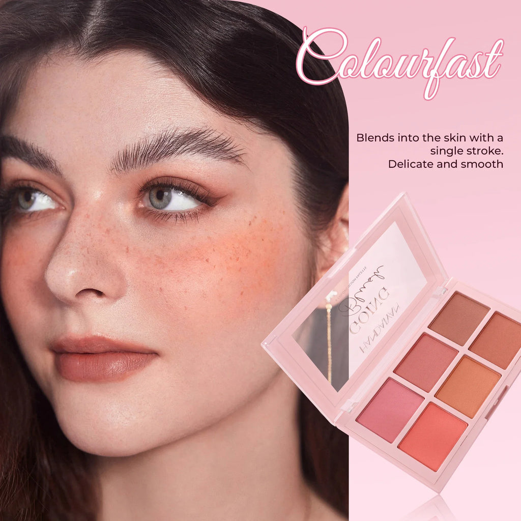 Handaiyan Matte Blush Palette – Contour, Highlight & Blush Powder Blush Palette HIP