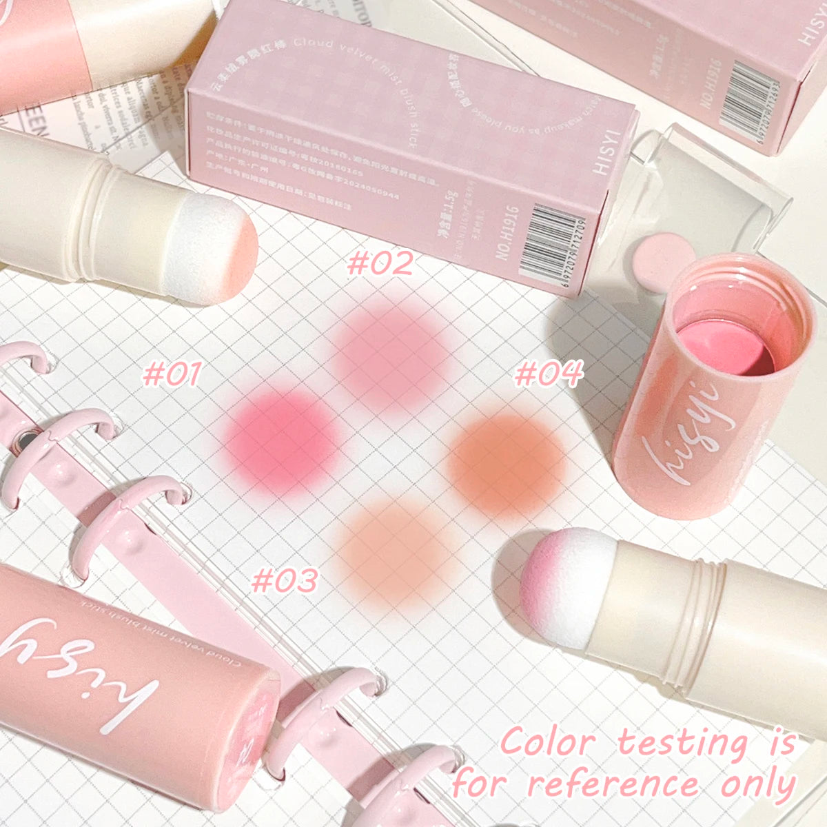 Cloud Soft Matte Blush Stick for a vibrant, brightening, natural bare makeup look, enhancing flawless skin tone HIP