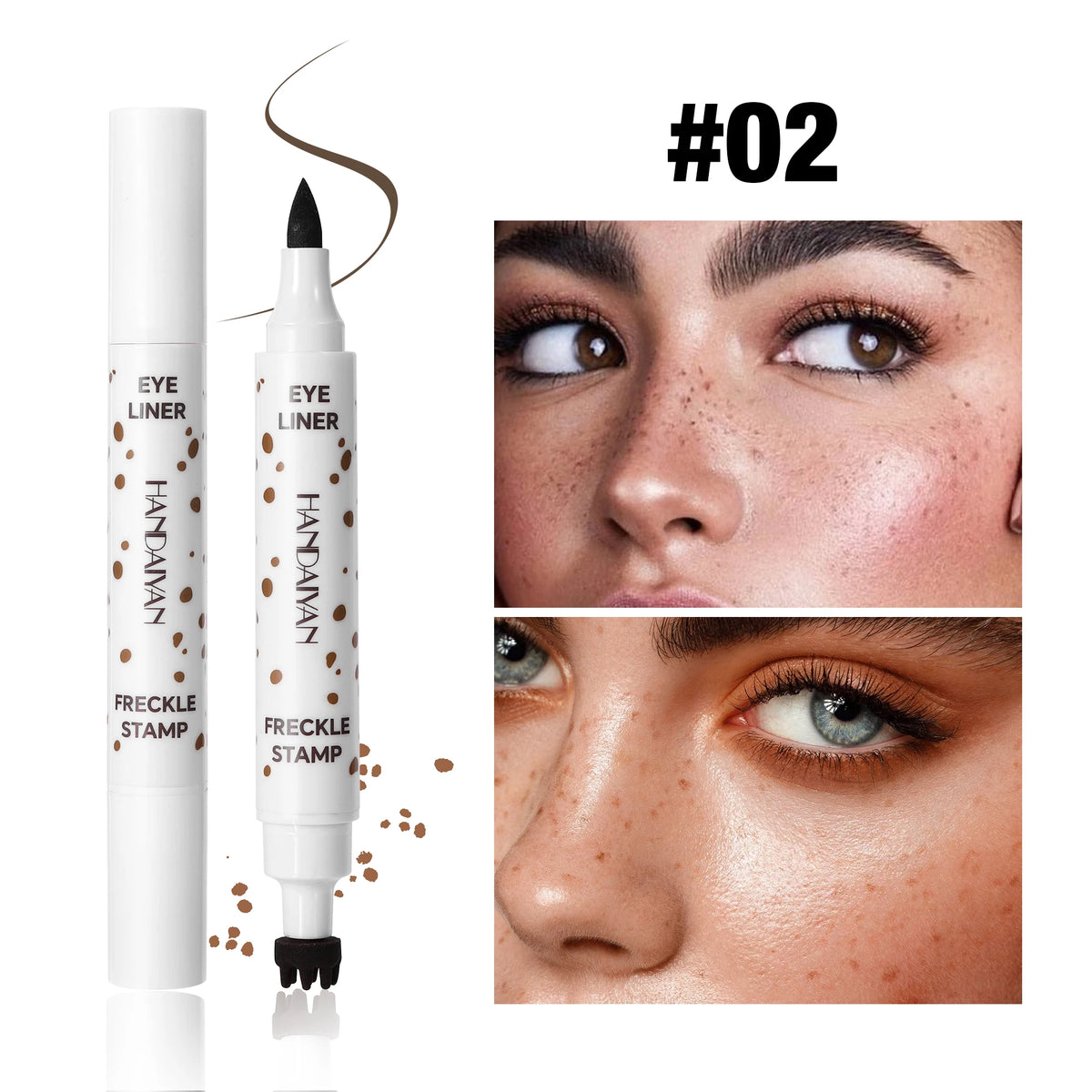 Handaiyan Double-Head Freckle Stamp Pen & Eyeliner – Waterproof Freckle Stamp Eyeliner HIP 2