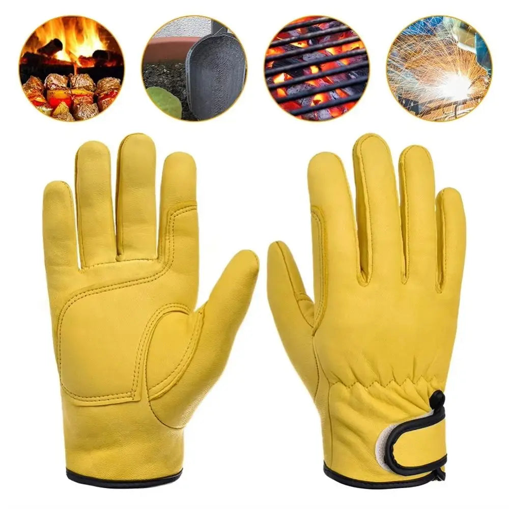 Sheepskin Leather Work Gloves – Welding & Heavy Duty Work Safety Gloves HIP