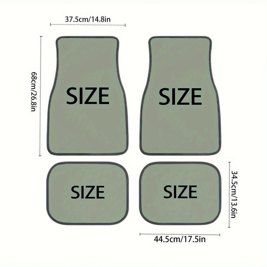 4-Piece Purple Moth Moon Car Floor Mats – Universal Fit Car Floor Mats HIP