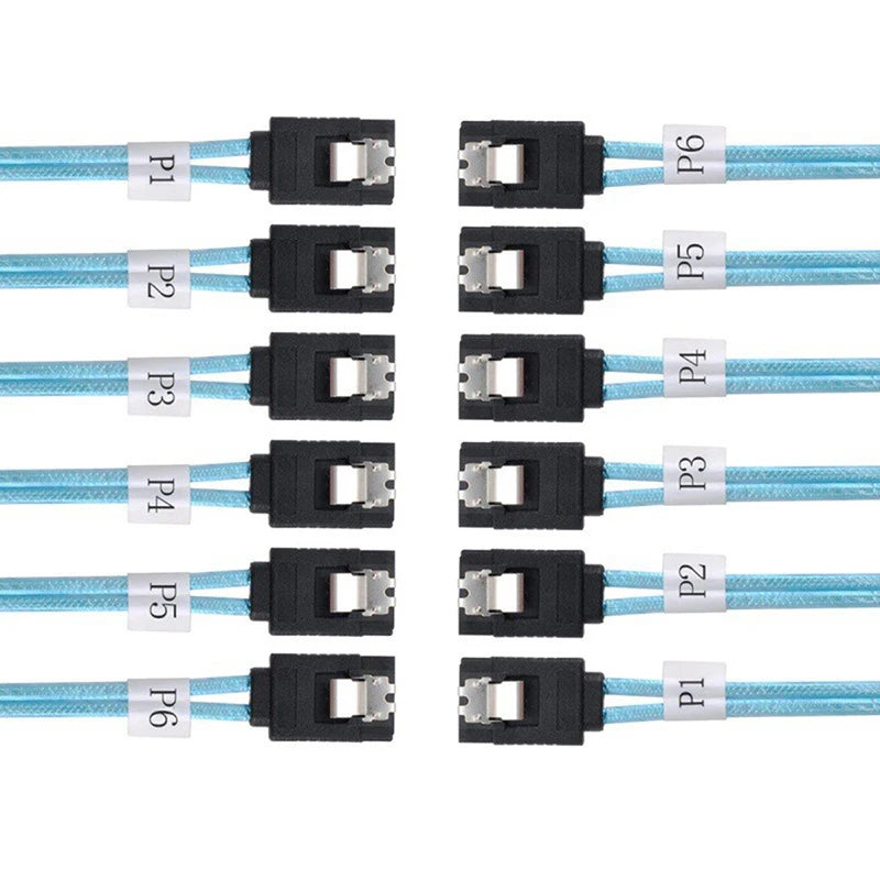 6-Pack SATA 3.0 7-Pin SSD Cable Splitter & Adapter | OULLX SATA Cable Adapter HIP
