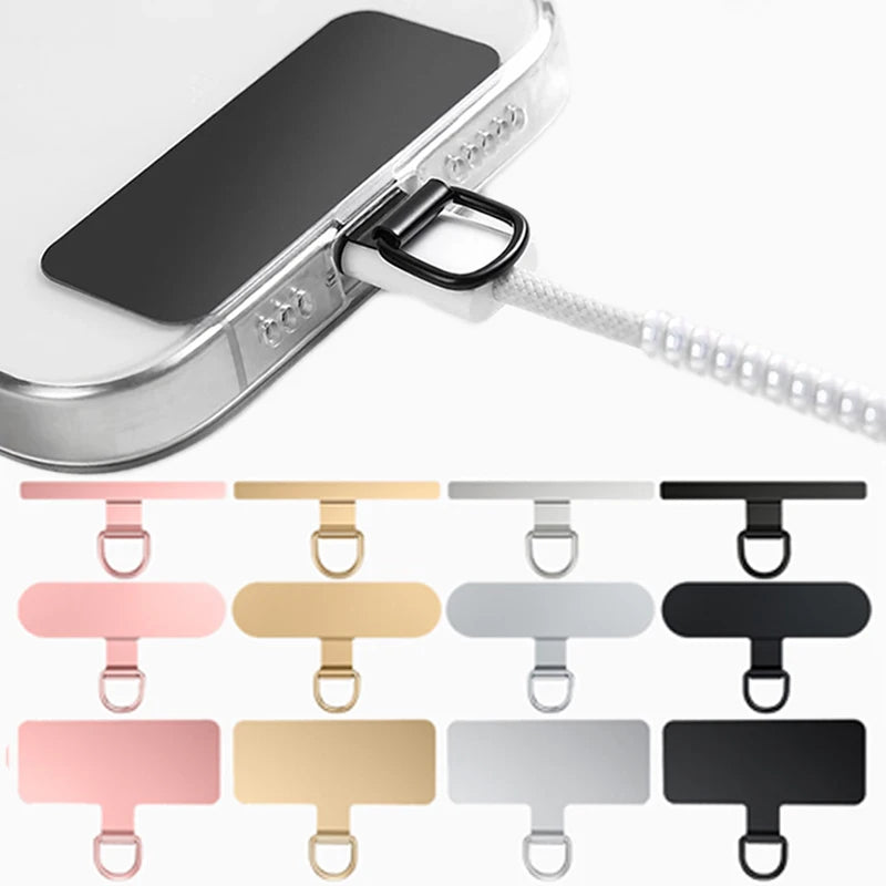 Stainless Steel Phone Lanyard Clip Patch – Ultra Thin 4-Pack Phone Lanyard Clip HIP