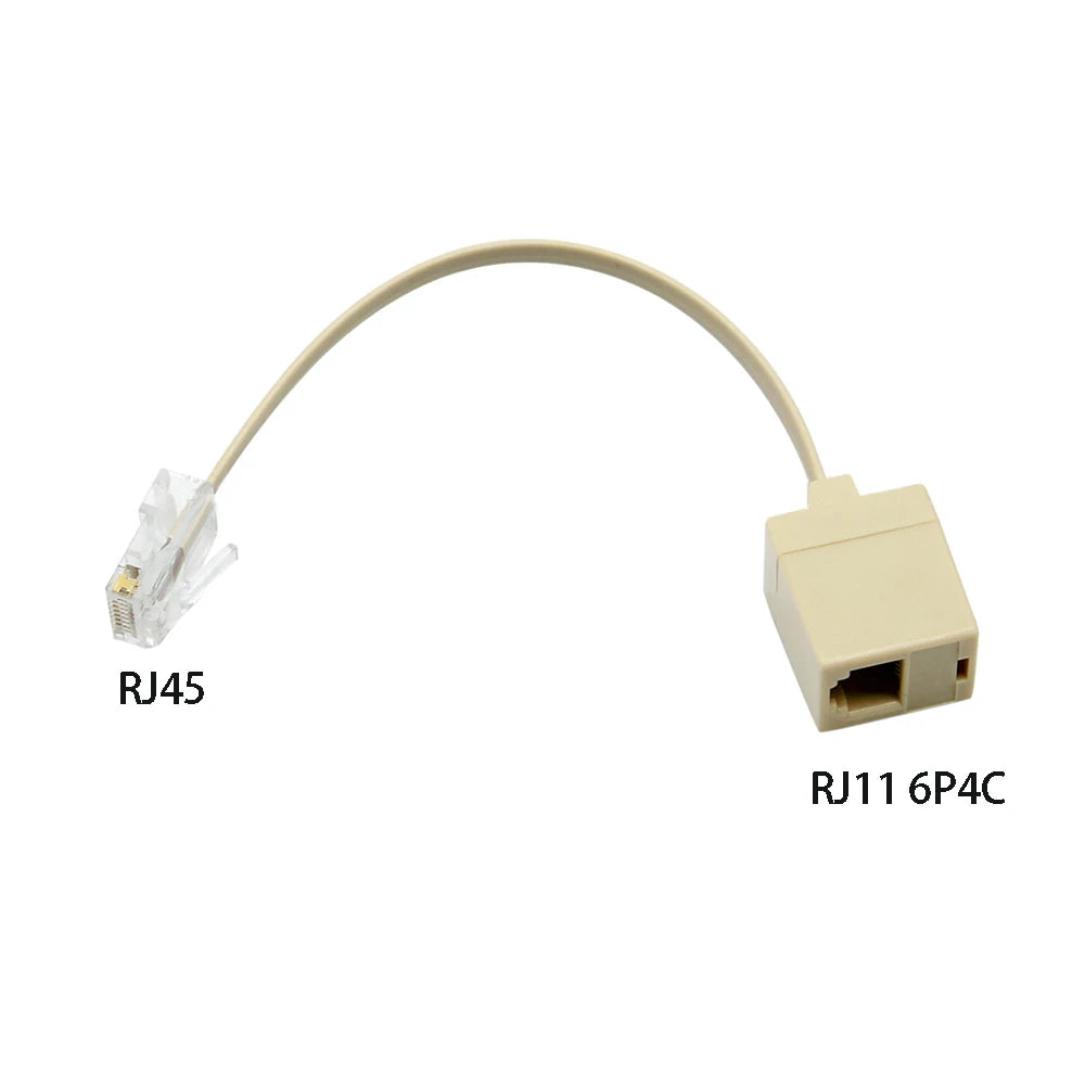 RJ45 to RJ11 Cable Adapter – 8-Pin to 6P4C Phone Converter Network Cable Adapter HIP