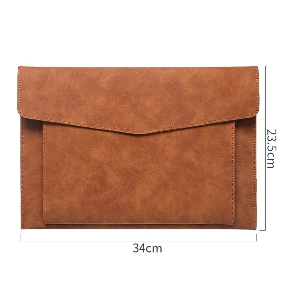 A4 PU Leather Document Bag – Large Capacity File Organizer Document File Bag HIP