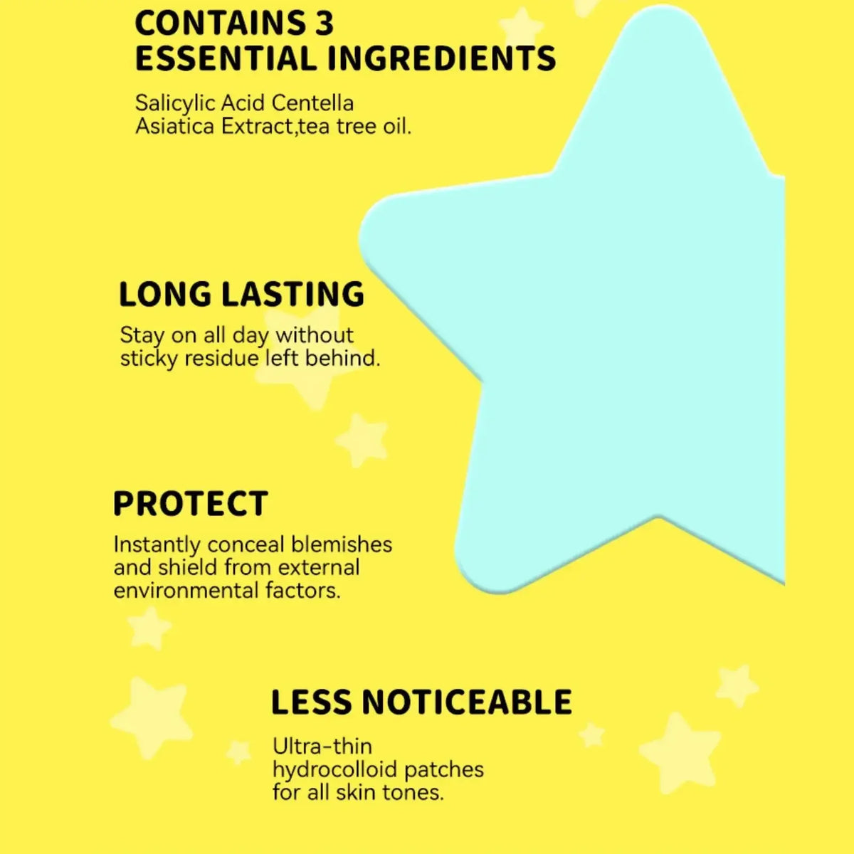 40-Pack Hydrocolloid Star Smile Pimple Patches | MLSMILE Pimple Patches HIP