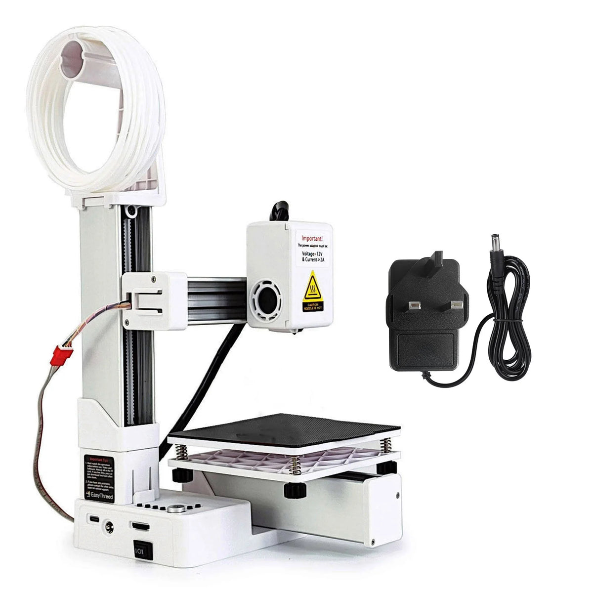 Small 3D Printer All Metal Nozzle Efficient Frequency Division Multiplexing Small 3D Printer Rapid Heating for Handcraft HIP WHITE UK