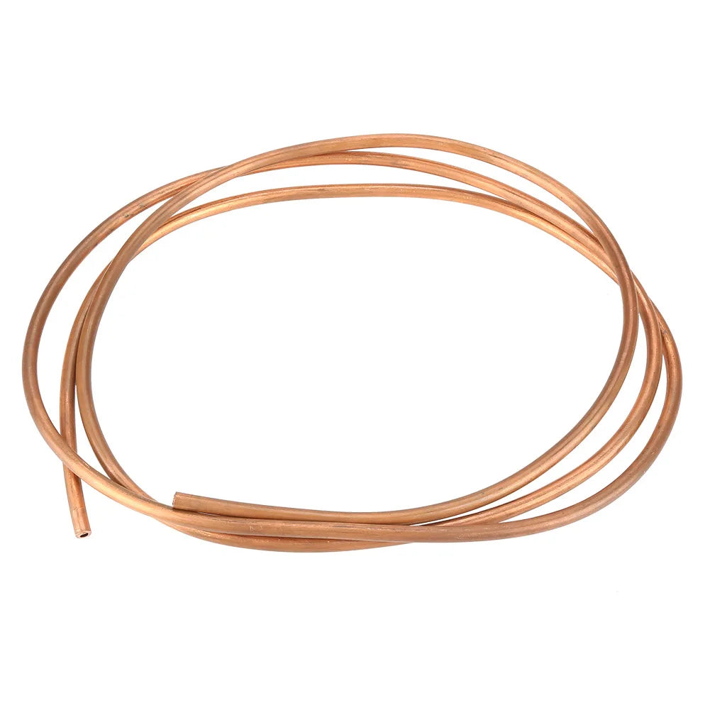 Copper Pipe Refrigeration Tube Soft Copper Tube 2m T2 Soft Copper Coil Tube Pipe ID 4mm OD 6mm Thickness 1mm for Refrigeration HIP 2M in length 6x1mm