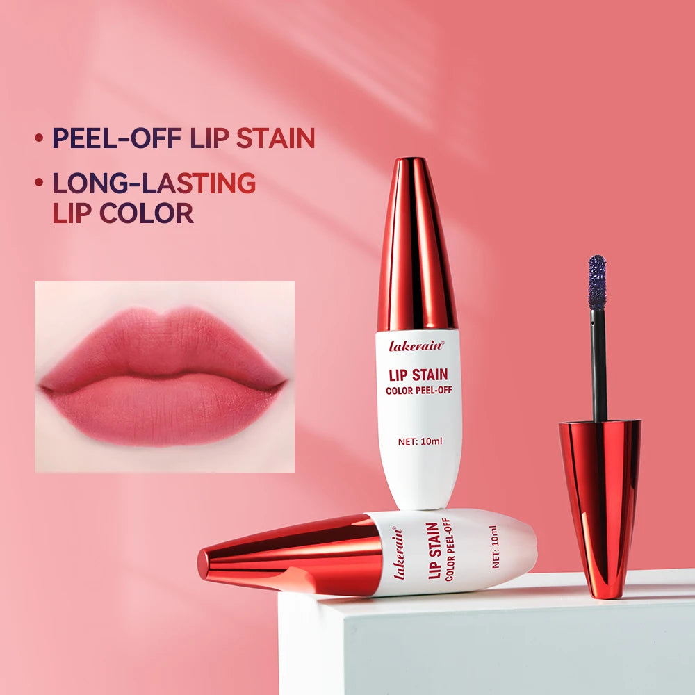 Peel Off Lip Gloss Lip Stain Waterproof 3 Colors Matte Outline Contour TattooTransfer Resistant Tear Off Natural Lip Makeup HIP