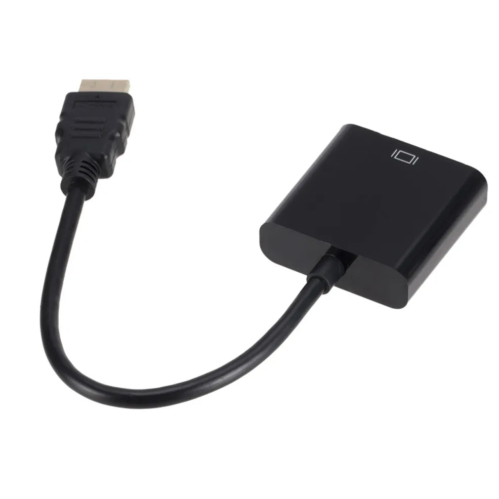 HDMI to VGA Adapter 1080P with Audio & USB Power | SEamopar HDMI to VGA Adapter HIP Black No Cable
