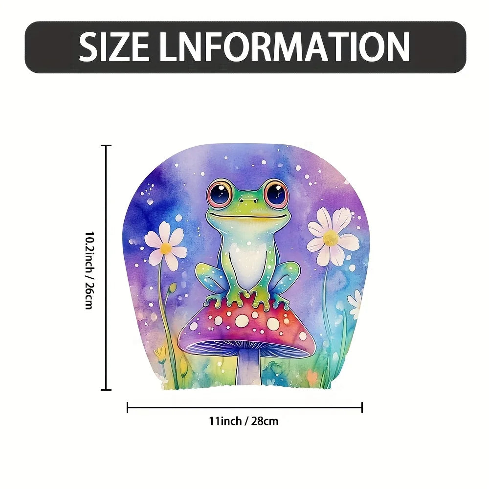 Cute Frog Car Headrest Covers Set of 2 – Polyester Print Car Headrest Covers HIP