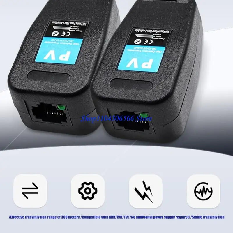 ABS Video Balun CCTV Signal Transmitter – Up to 500m Range Video Balun Transmitter HIP