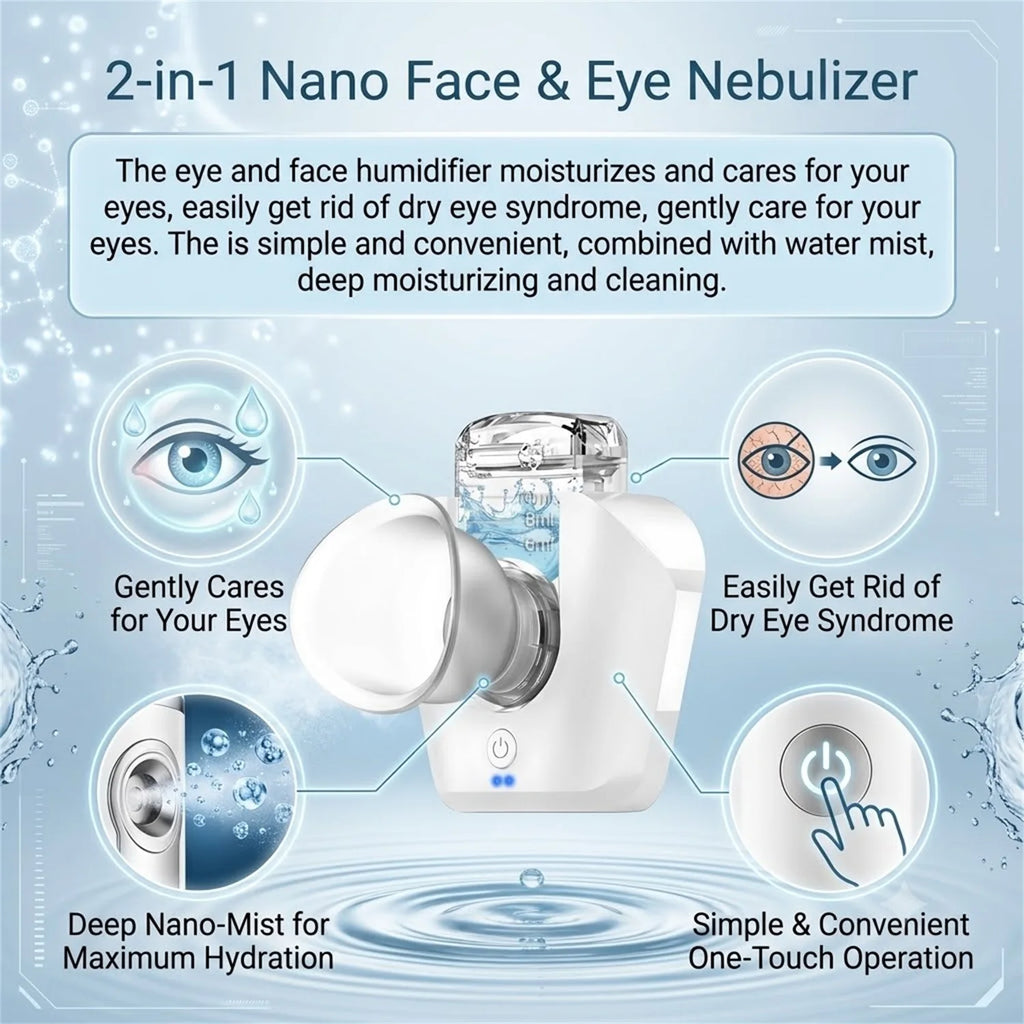Rechargeable Facial Mist Sprayer – Mesh Nebulizer Humidifier Facial Mist Sprayer HIP