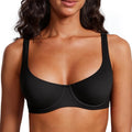Zeriluna Underwire Bra – Unpadded, Breathable, Invisible Fit Underwire T-Shirt Bra HIP Black S