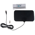 Flat Digital TV Antenna with High Gain Signal Booster – Home & RV Digital TV Antenna HIP Black