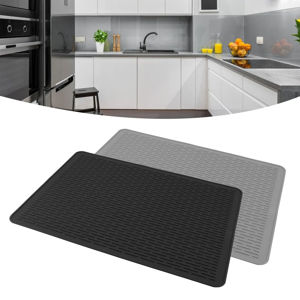 Kitchen Hot Pot Mat Raised Line Heat Resistant Tabletop Anti Slip Silicone Kitchen Counter Drain Pad for Stovetop HIP