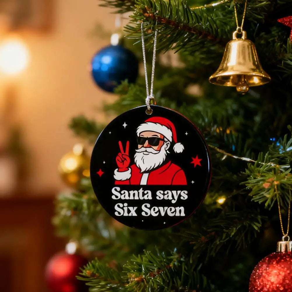 Christmas Pendant Decoration Funny 67 Six Seven Christmas Tree Pendant Ornaments Home Christmas New Year Party Decoration Gifts HIP