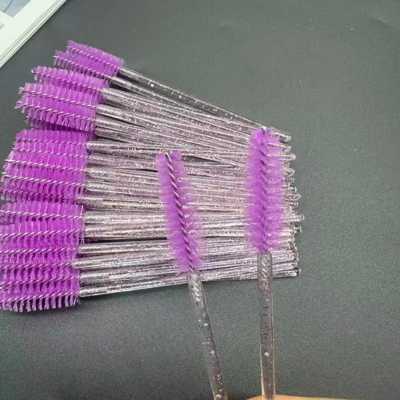 50-Pack Mascara Wands & Eyebrow Spoolie Brushes – Lash Kit Spoolie Brush Set HIP