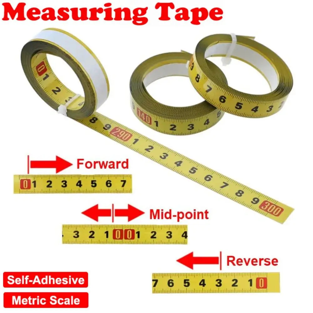 Self-Adhesive Stainless Steel Metric Tape Measure 1–5M Adhesive Tape Measure HIP