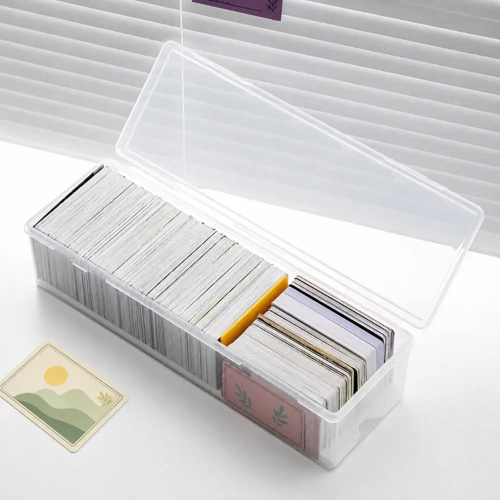 Clear Trading Card Storage Box with Adjustable Dividers Card Storage Box HIP