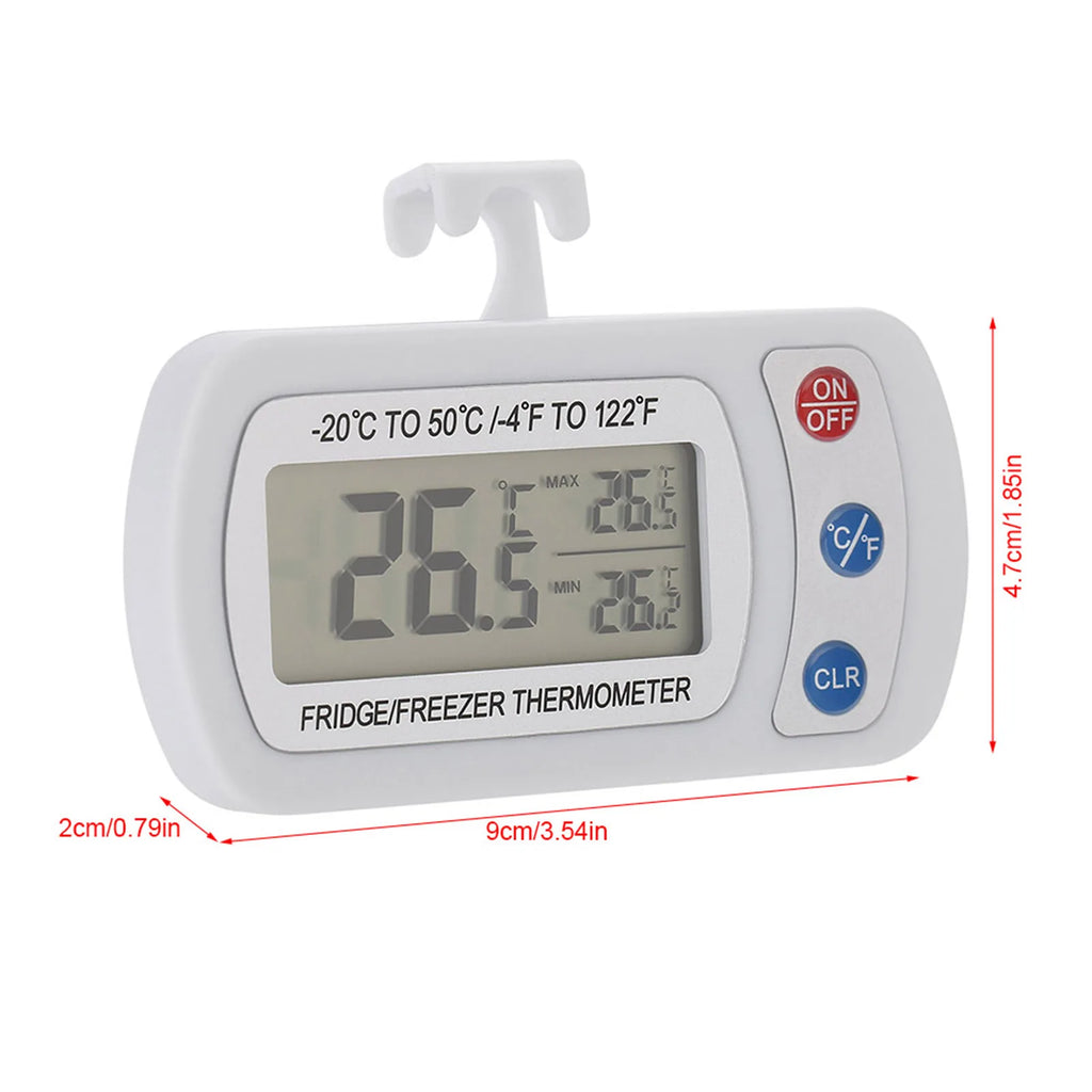Kitchen Large LCD Refrigerator Fridge Freezer Digital Thermometer with Adjustable Stand/Hanger Freezer Thermometer HIP