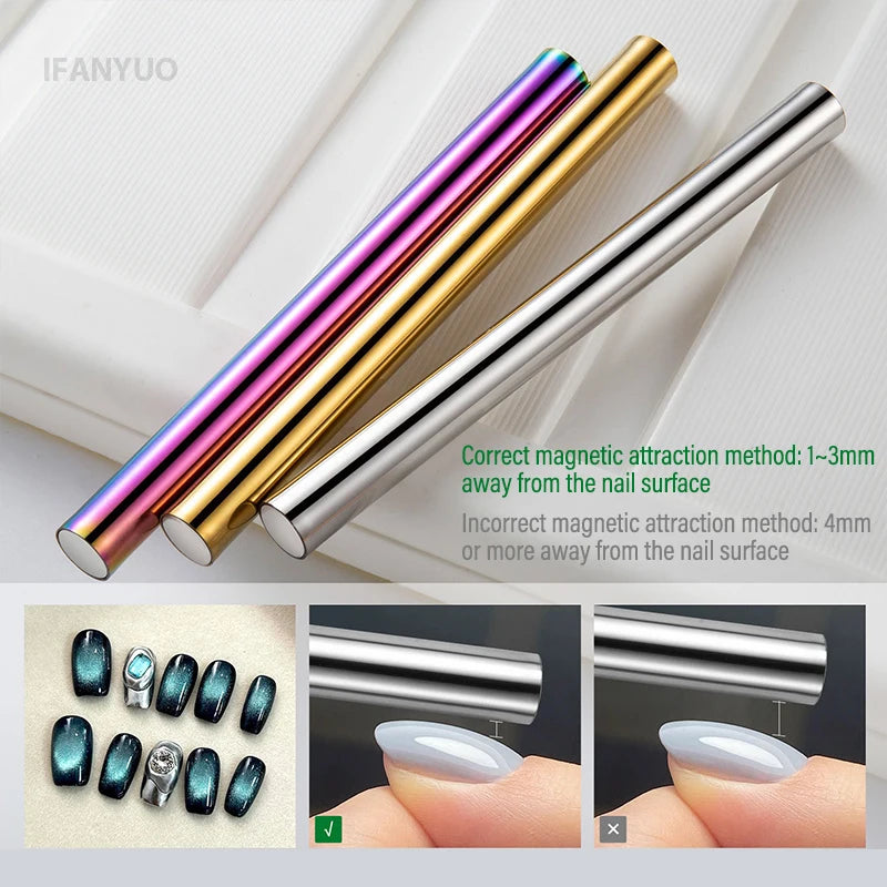 1-3pcs Super Long Double Head Nail Magnet Tool Pens Magnetic Cat Eye Gel Polish Nail Art Kit for DIY Salon Studio Or Home Use HIP