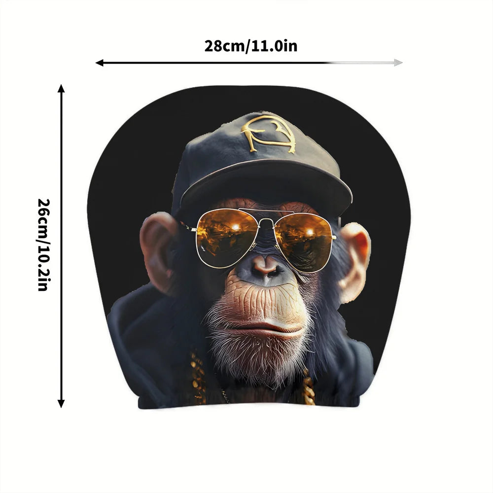 2-Pack Hip-Hop Monkey Print Car Headrest Covers – Universal Fit Car Headrest Covers HIP