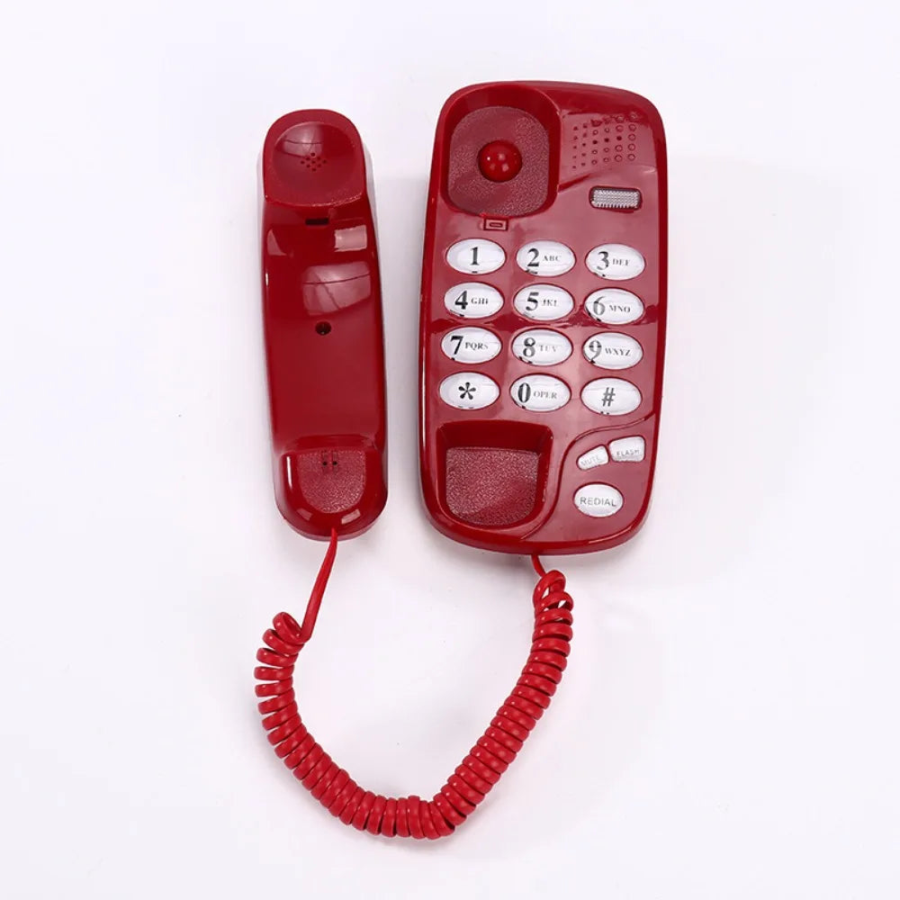 Corded Landline Phone – Caller ID, Large Buttons, Wall Mount Corded Telephone HIP