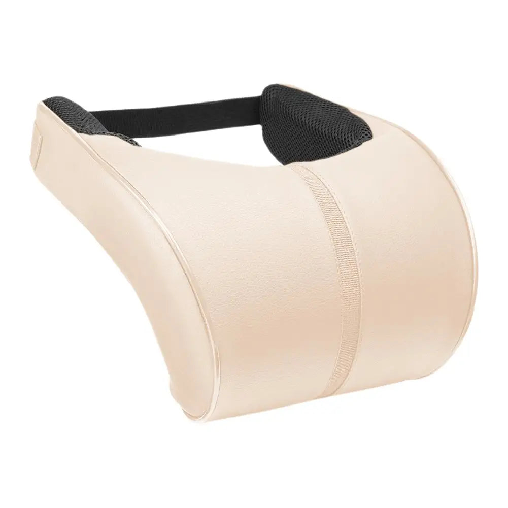 Car Neck Pillow PU Leather Car Headrest Pillow Memory Foam Neck Pain Relief Car Seat Pillow Neck Support Car Accessories HIP D
