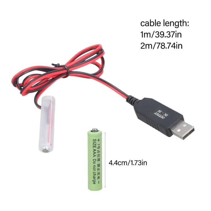 USB 5V to 3V Battery Eliminator Power Supply Cable Battery Eliminator Cable HIP