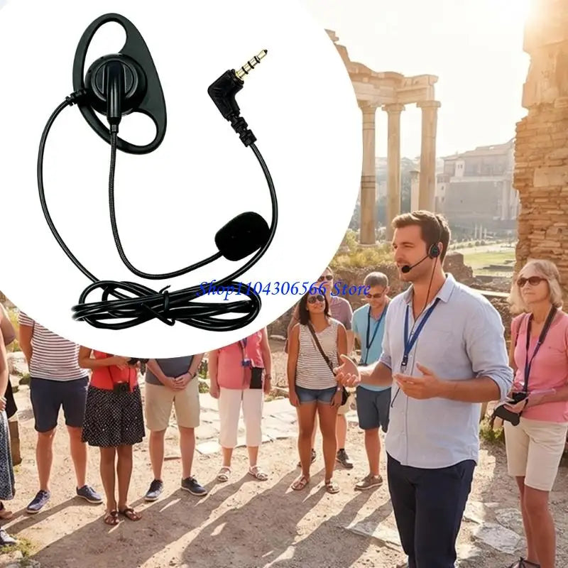 Mono Earphone with Mic – 20Hz-20kHz, 3.5mm & USB-C | HIP Wired Mono Headset HIP