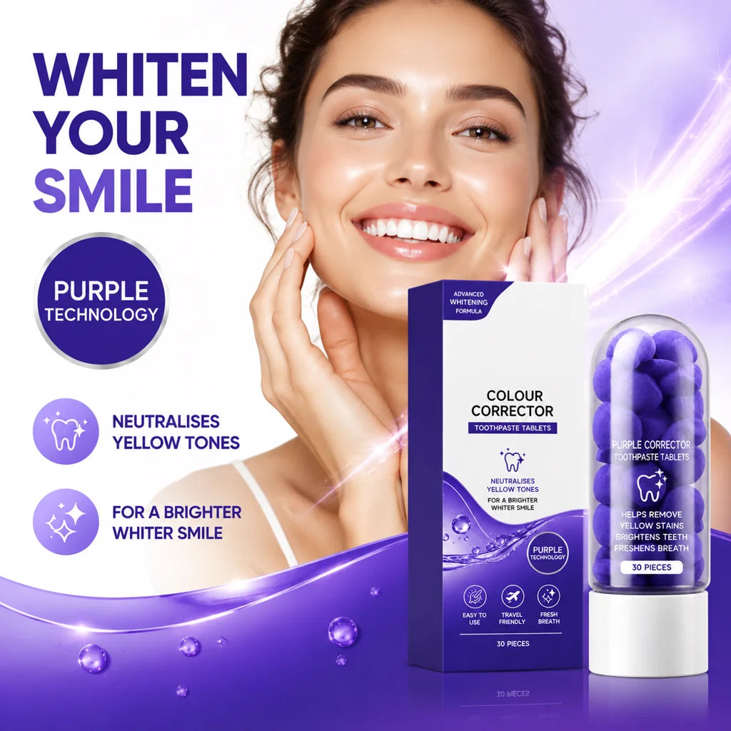 Purple Toothpaste Tablets – Brightening & Fresh Breath | 30 Tabs Toothpaste Tablets HIP