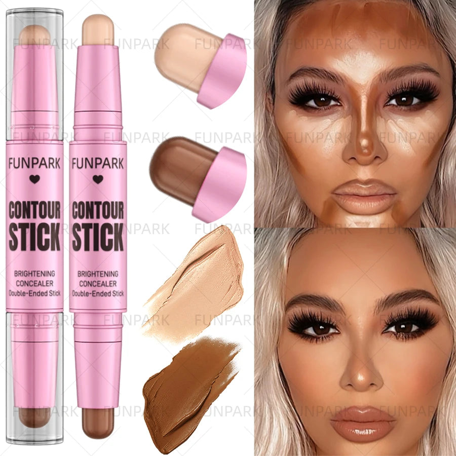 FUNPARK Double-Ended Contour & Highlight Stick | All Skin Tones Contour Highlight Stick HIP