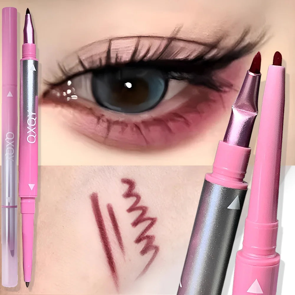 Punk Red Eyebrow & Eyeliner Gel 2 In 1 With Angled Brush Smudge-Proof Waterproof Creamy Smooth for Brows & Under Eye Makeup HIP