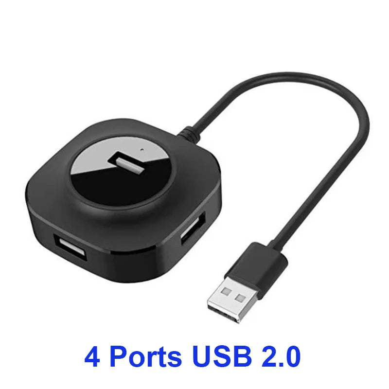 OULLX USB 3.0 4-Port Hub Splitter for Laptop, PC & Tablet USB Hub Splitter HIP USB 2.0