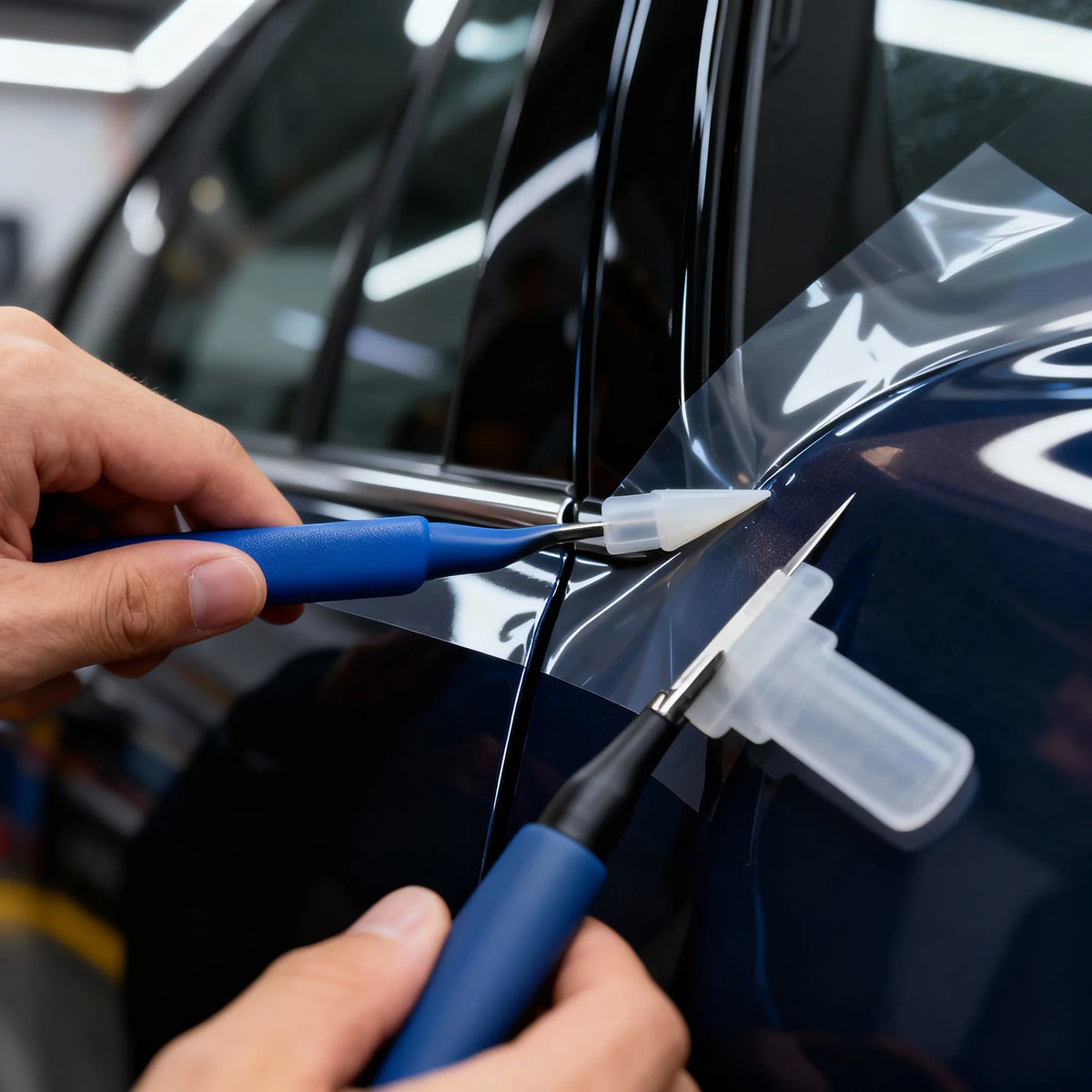 Precision Car Wrap Film Edging Tool Kit Stainless Steel Tweezers With Sharp Blade For Auto Vinyl Tint Cutting Gap Trimming HIP