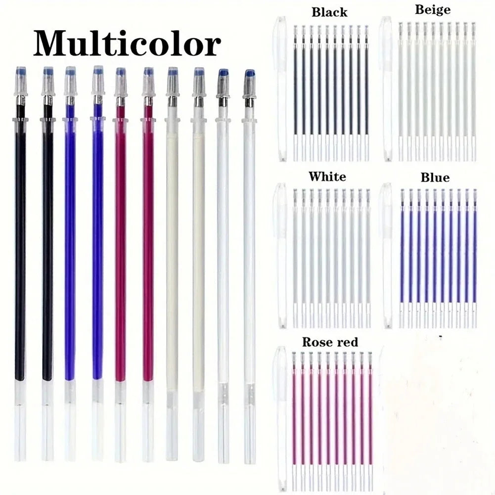 10Pcs/Set Heat Erasable Fabric Marker Pen High Temperature Disappearing DIY Sewing Tools Line Marking Accessories HIP