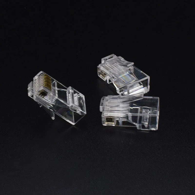 RJ45 Cat6/Cat6e Gold-Plated Network Connector Plugs 20/50/100pk Network Connector Plug HIP