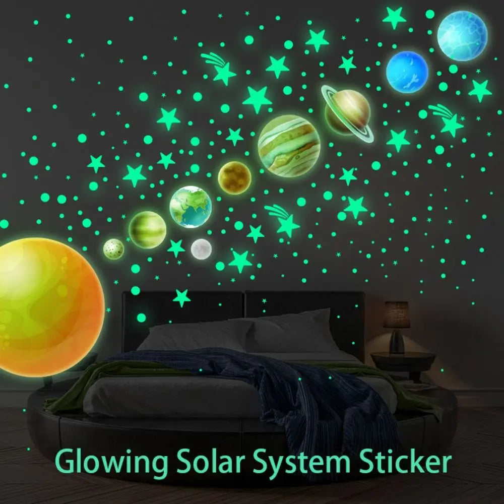 Glow in the Dark Star & Planet Wall Stickers | DIY Decals Glow Wall Stickers HIP