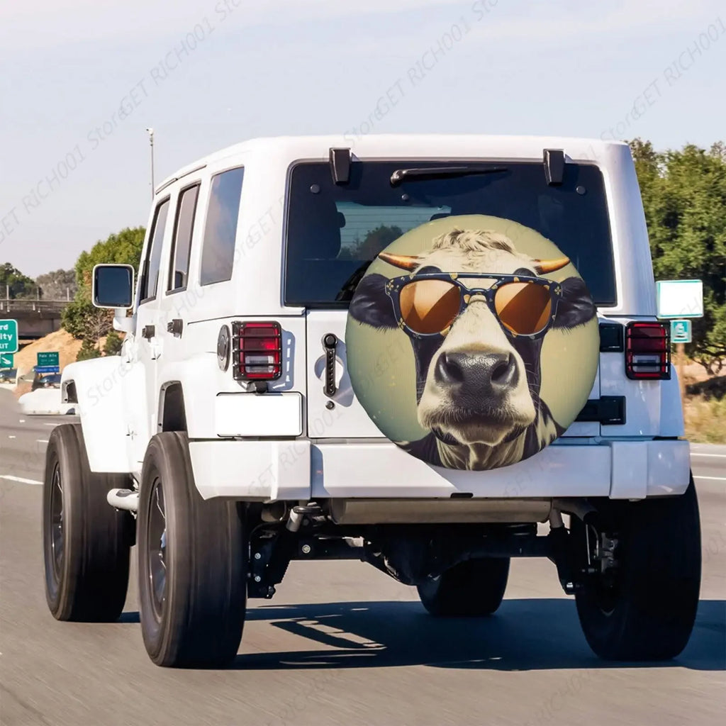 Cool Cow Spare Tire Cover – SUV, RV & Trailer | 14–17 Inch Spare Tire Cover HIP