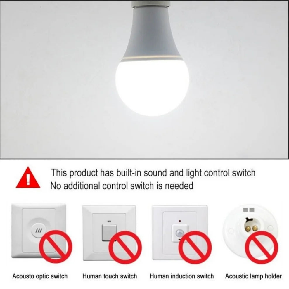 LDHLM Dusk to Dawn E27 LED Sensor Bulb – Auto On/Off 5W–12W LED Sensor Bulb HIP