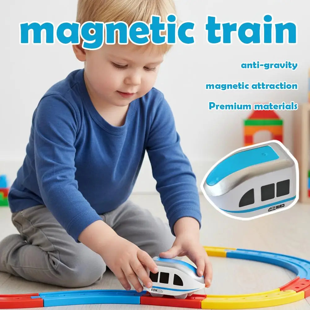 Magnetic Track Car Toy for Kids DIY Building Blocks Magic Railway Set STEM Educational Electric Train Racing Toy Boys Gift HIP