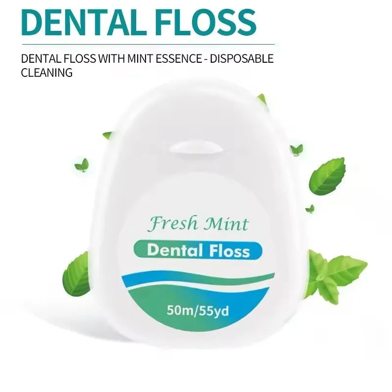 RUZOFO Mint Dental Floss Roll 50M – Interdental Cleaning Dental Floss Roll HIP