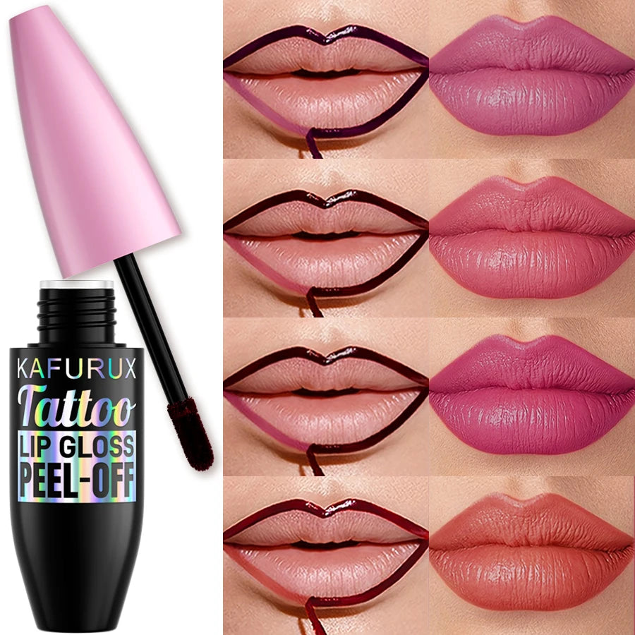 7 Color Waterproof Lip Liner Peel Off Lip Tint Long Lasting Matte Lip Gloss Red Pink Rose Contour Tear-off Lip Makeup Stian Cosm HIP