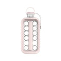 Ice Cube Tray 2-in-1 Portable Puck Making Water Bottle with 17 Grid Flat Lid Cooling Popsicle/Cube Molds HIP Pink