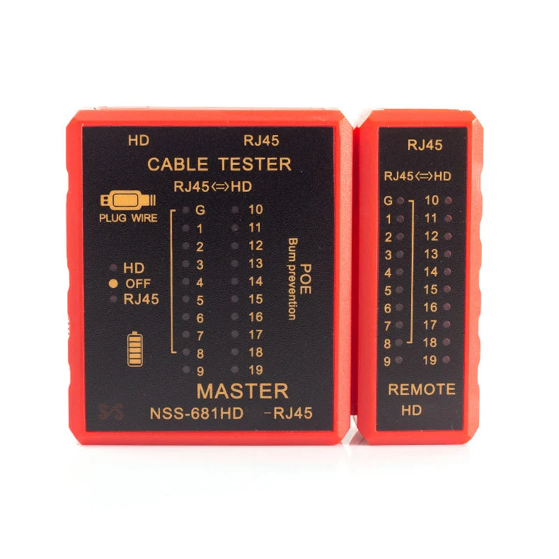 HDMI & RJ45 Cable Tester – POE Protection, 8P8C 6P8C | OULLX Network Cable Tester HIP