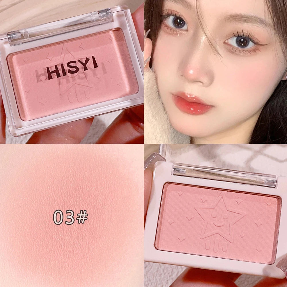 HISYI Matte Blush Powder – Natural Brightening Rouge 2.5g Powder Blush HIP