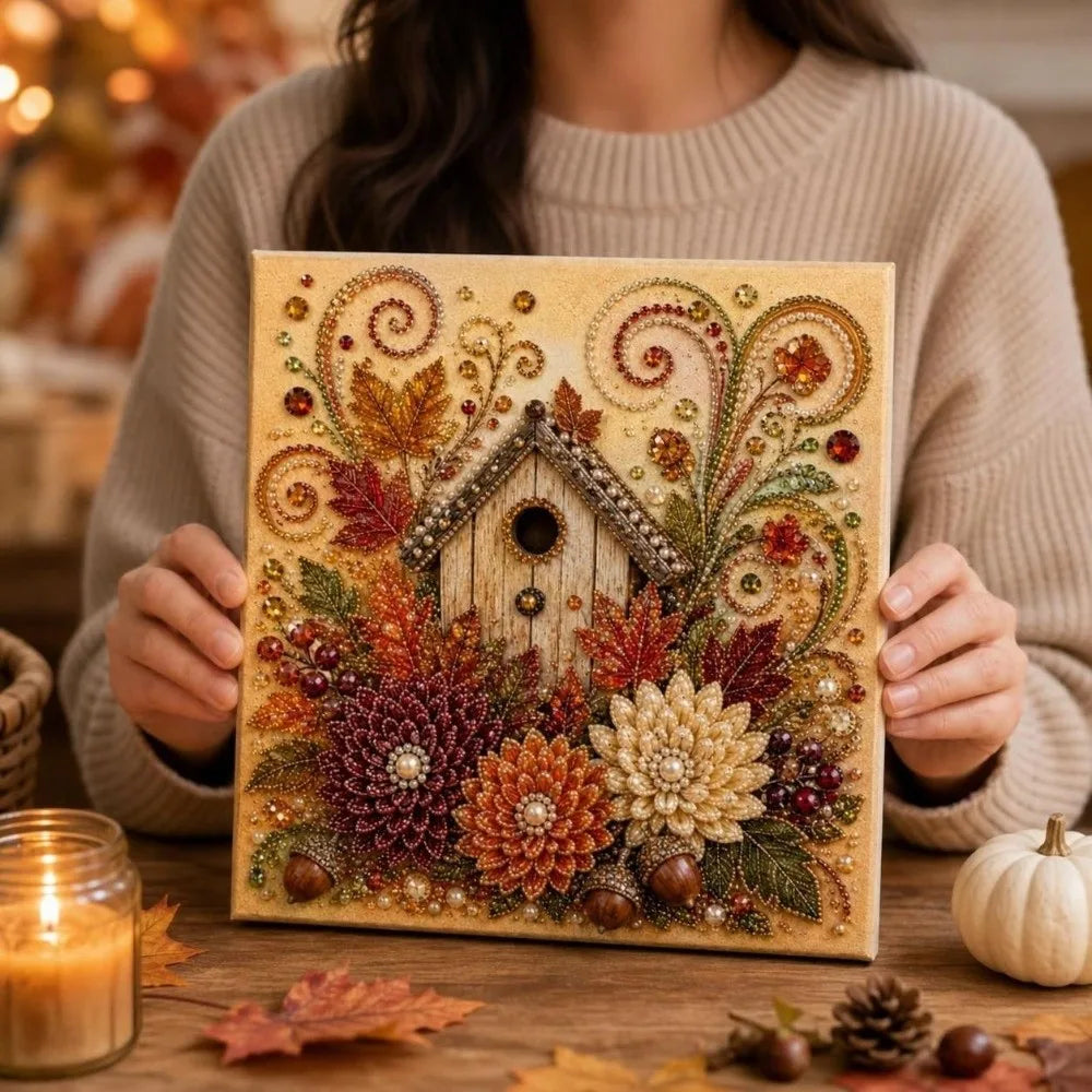 Autumn Pearl Painting Kit – DIY Squirrel & Fox Diamond Art DIY Pearl Painting Kit HIP