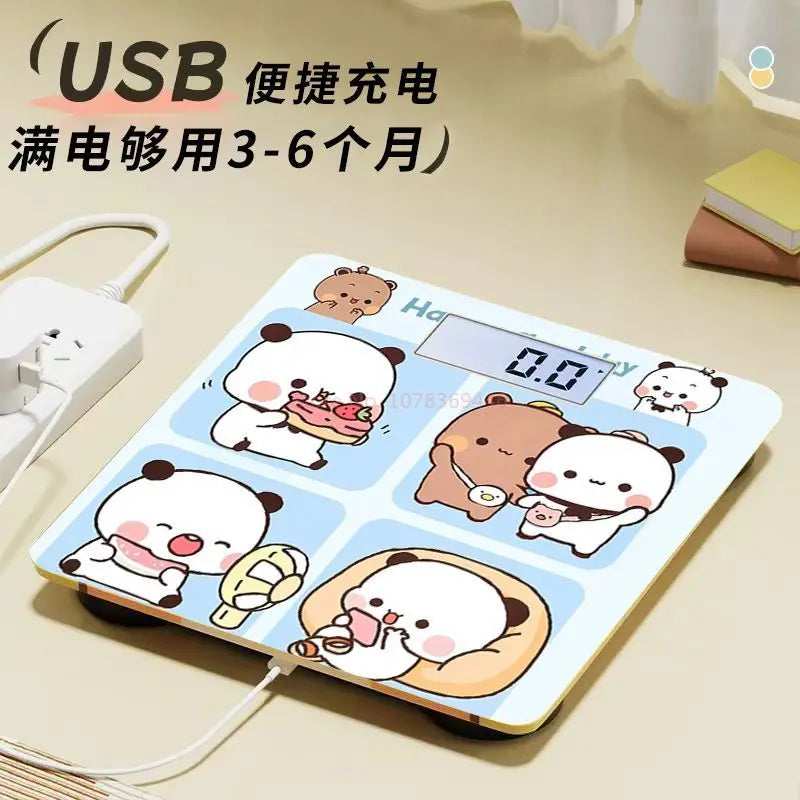 Panda Bubu & Yier Cartoon Digital Scale – Rechargeable Smart Cartoon Digital Scale HIP